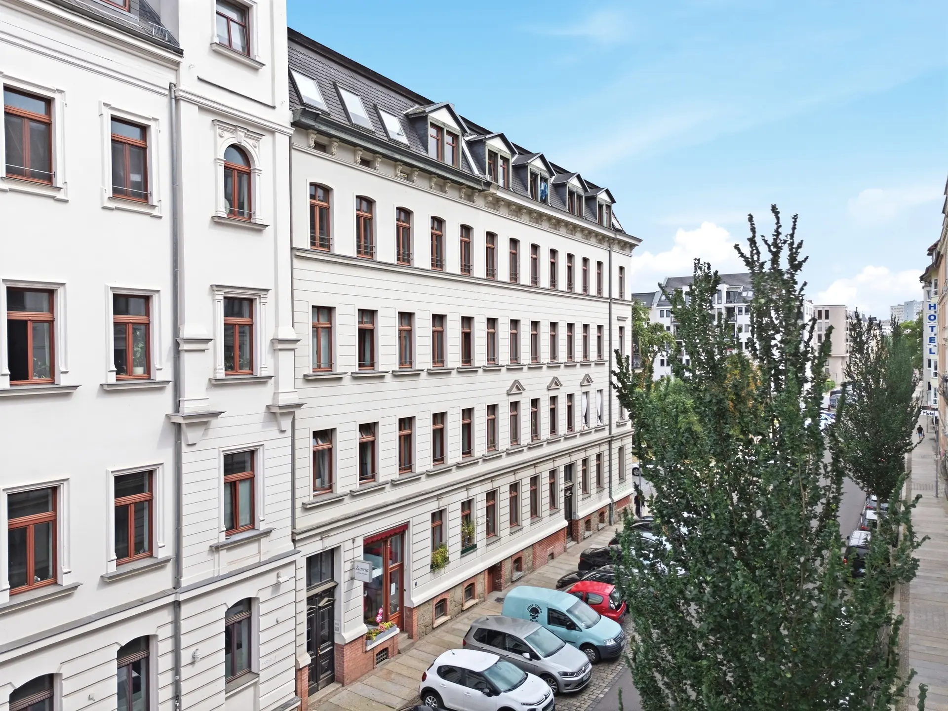 Straßenfassade des Hauses Körnerstraße 29 in Leipzig